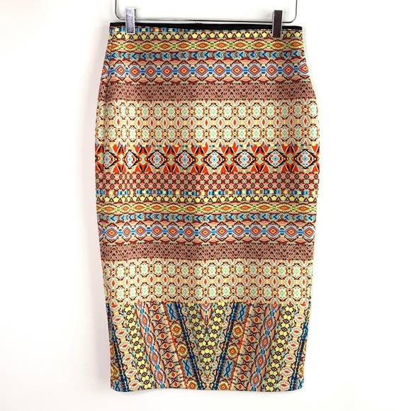 Bisou Bisou Dresses & Skirts - [Bisou Bisou] tribal print pencil skirt #JJ12